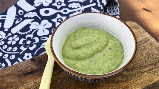 Avocado, komkommer en appelpuree - Babyhapje