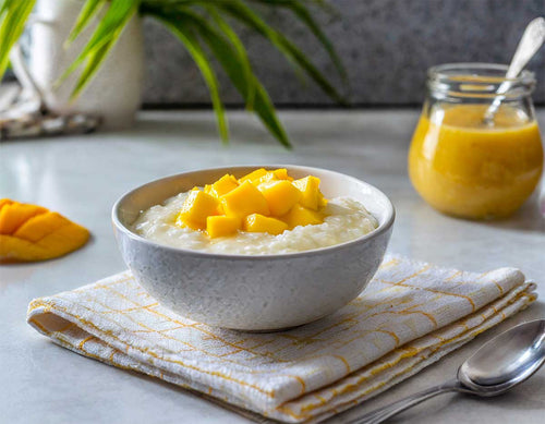 Rijstpap met mango en kokos