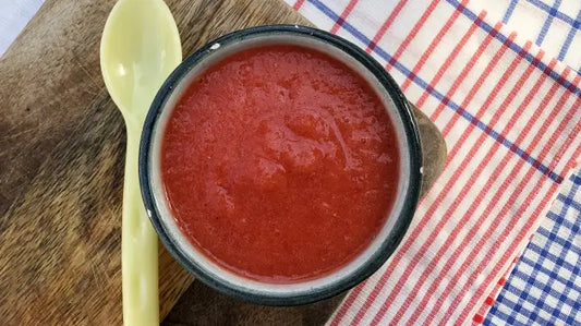 Aardbeien appelhapje