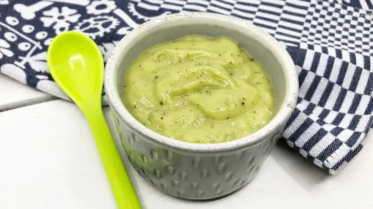 Avocado, komkommer en kiwimoes - Babyhapje