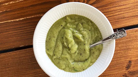 Avocado, peer en kiwi puree - Babyhapje