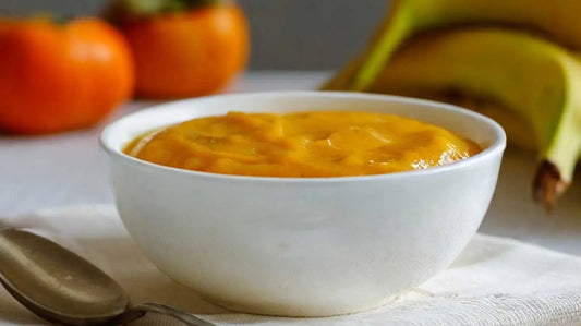 Banaan kakipuree voor baby's