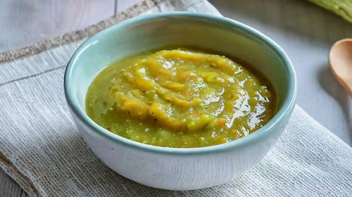 Courgettepuree met appel en wortel - Zelf babyvoeding maken