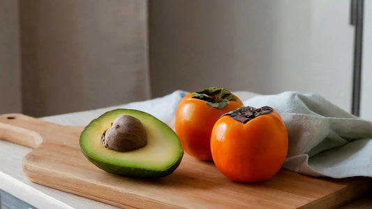 Avocado en kaki babypuree - Fruithapje