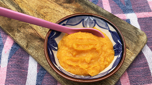 Pompoenpuree van zoete aardappel
