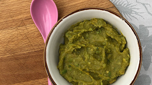 Puree van avocado met zoete aardappel
