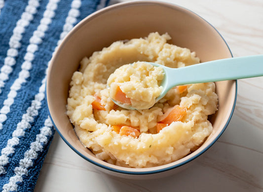 zalm met aardappel en bloemkool - Recept voor babyvoeding