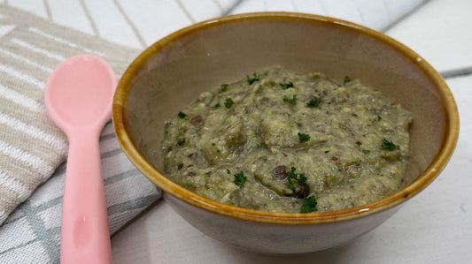 Zoet linzen hapje met broccoli en peterselie