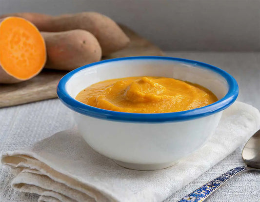 Babyhapje van zoete aardappel