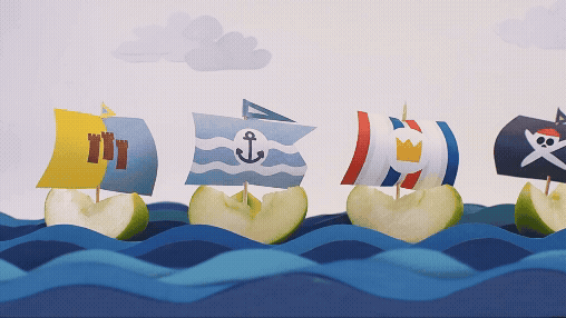 Printable traktatie appel bootjes