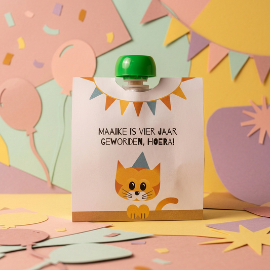 Printable knijpfruit wikkel jarig katje