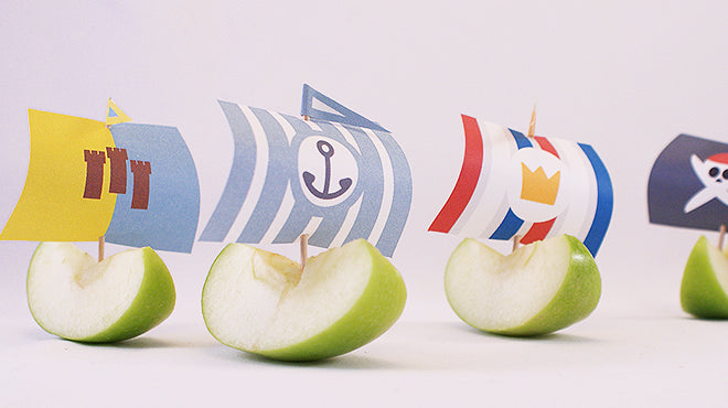 Printable traktatie appel bootjes