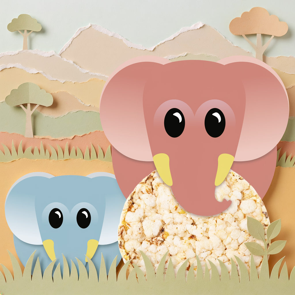 Printable traktatie hongerige olifant