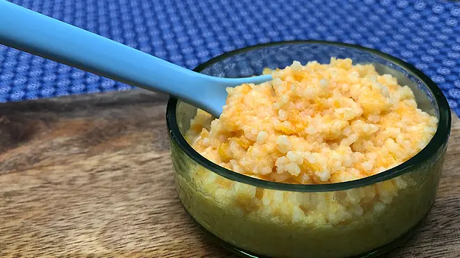 Couscous met zalm, pompoen en ananas - recepten voor babyvoeding