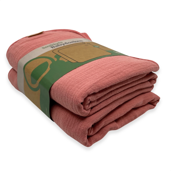 Hydrofiele babydoeken roze Smikkels verpakking 60x60