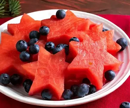 Kerstster fruitsalade