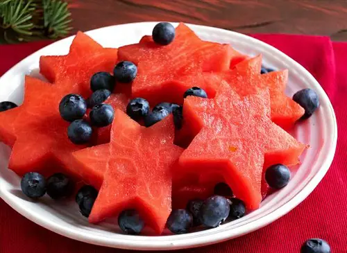 Kerstster fruitsalade