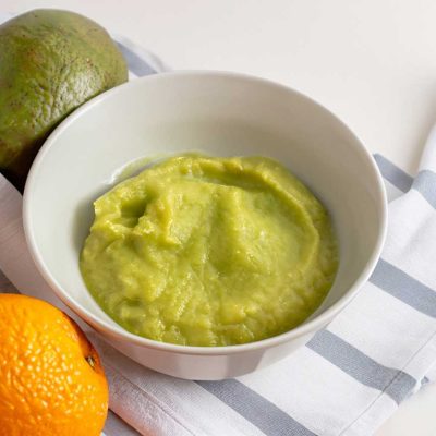 Avocado, sinaasappel en appelhapje